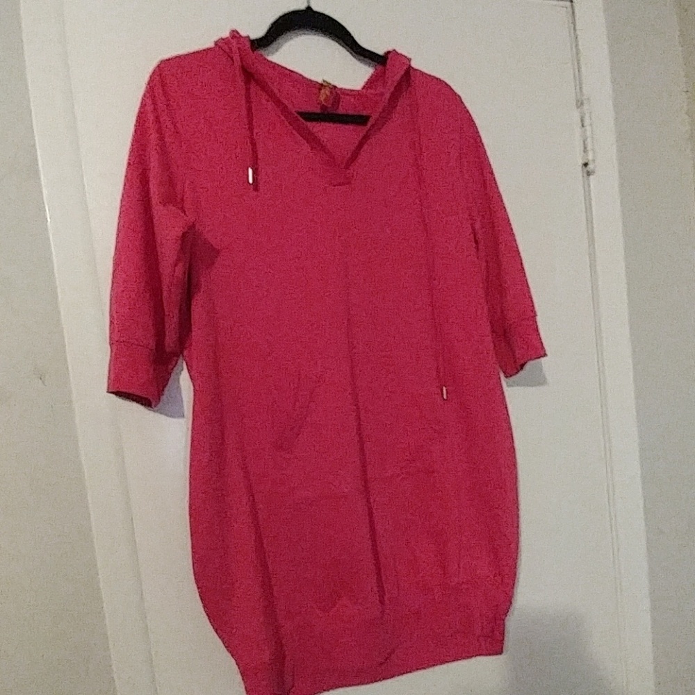 Pink sweater dress
